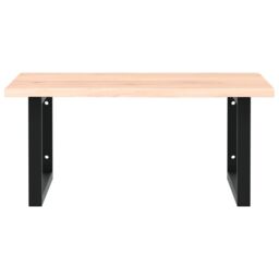 Berkfield Home Basin Shelf Wall Mounted Steel & Solid Wood Oak in Brown - thumbnail 4