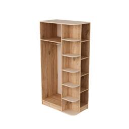 Destina Home Luses Corner Wardrobe Closet with Shelves & Hanging Rail, Right Side in Beige - Size: 3 Pack - thumbnail 5