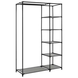 Berkfield Home Folding Wardrobe Grey 110x45x175 cm Fabric - Size: 110 x 45 x 175 cm - thumbnail 6
