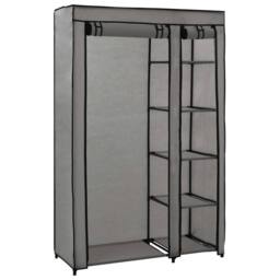 Berkfield Home Folding Wardrobe Grey 110x45x175 cm Fabric - Size: 110 x 45 x 175 cm - thumbnail 4