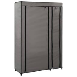 Berkfield Home Folding Wardrobe Grey 110x45x175 cm Fabric - Size: 110 x 45 x 175 cm - thumbnail 1