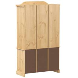 Berkfield Home Glass Display Cabinet Corona 103.5x42x180 cm Solid Wood Pine in Light Tan - thumbnail 6