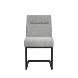 Lemon Pavilion Furniture Cleaver Dining Chair (Pack of 2) - Tweed/Metal - L65xW48xH90 cm in Grey - Size: 2 Pack - thumbnail 2