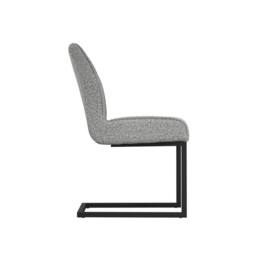 Lemon Pavilion Furniture Cleaver Dining Chair (Pack of 2) - Tweed/Metal - L65xW48xH90 cm in Grey - Size: 2 Pack - thumbnail 3