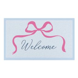 Artsy Mats Welcome Bow Indoor Outdoor Doormat (70 x 40cm) in Blue - Size: 40 cm x 70 cm - thumbnail 3