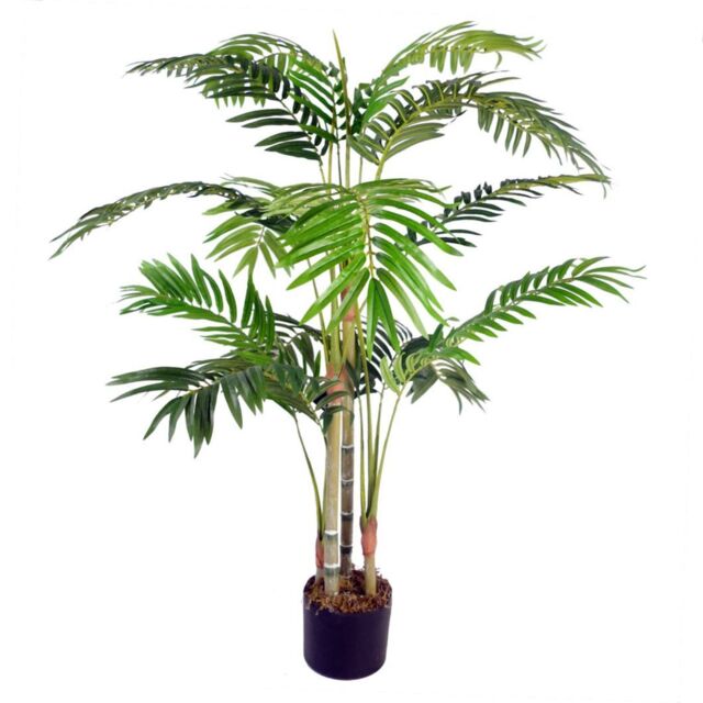 Leaf Large Artificial Palm Tree 120cm Tall 4ft in Green - image 1