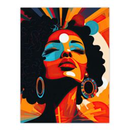 "Artery8 Modern African Art Multi-Coloured Bright Bold Abstract Extra Large XL Unframed Wall Art Poster Print - Size: W24"" x H32""" - thumbnail 1