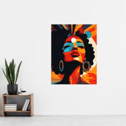 "Artery8 Modern African Art Multi-Coloured Bright Bold Abstract Extra Large XL Unframed Wall Art Poster Print - Size: W24"" x H32""" - thumbnail 4