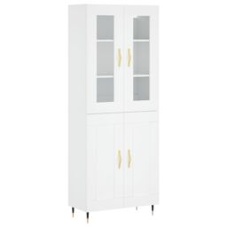 Berkfield Home Highboard White 69.5x34x180 cm Engineered Wood - thumbnail 2