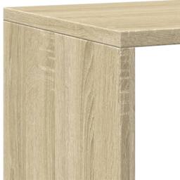 Berkfield Home Book Cabinet Sonoma Oak 137.5x29x137.5 cm Engineered Wood in Light Tan - thumbnail 8