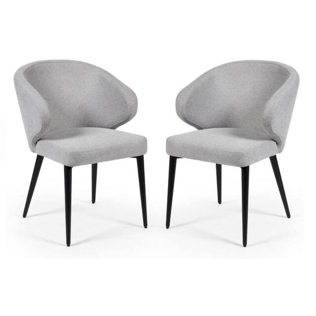Cheshire Ainsworth Elegant Light Grey Fabric Dining Chairs - Set of 2 - image 1