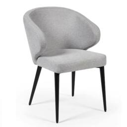 Cheshire Ainsworth Elegant Light Grey Fabric Dining Chairs - Set of 2 - thumbnail 2