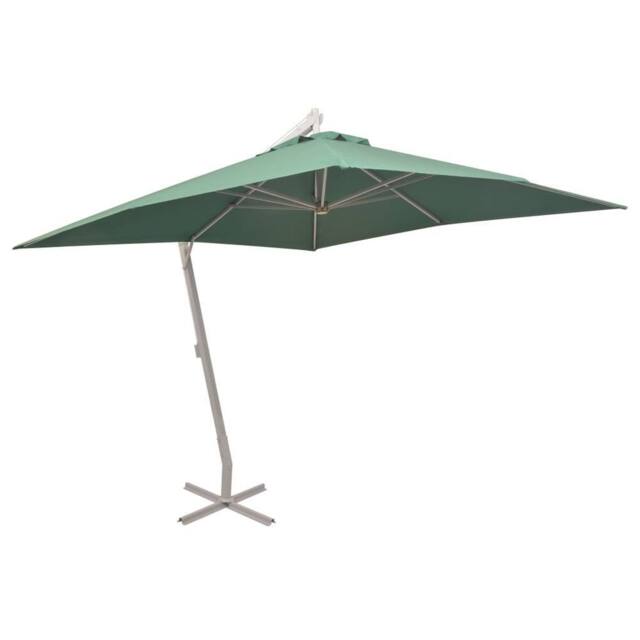 Berkfield Home Hanging Parasol 300x300 cm Green Aluminium Pole - image 1
