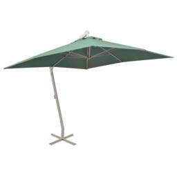 Berkfield Home Hanging Parasol 300x300 cm Green Aluminium Pole - thumbnail 1