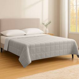 Harbour Housewares Weighted Blanket with Storage Bag - 125 x 150cm - 4kg in Grey - Size: 125 x 150 cm - thumbnail 6