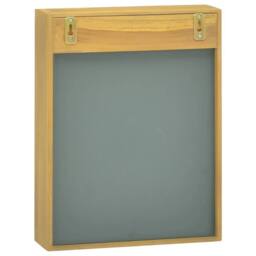 Berkfield Home Mirror Cabinet 30x10x40 cm Solid Wood Teak in Brown - Size: 30 x 10 x 40 cm - thumbnail 4