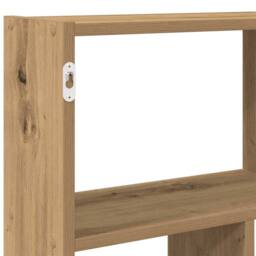 Berkfield Home Wall Cube Shelf 12 Compartments Artisian Oak Engineered Wood in Brown - thumbnail 7
