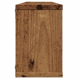 Berkfield Home Wall Cube Shelves 2 pcs Old Wood 60x15x23 cm Engineered Wood in Brown - Size: 60 x 15 x 23 cm - thumbnail 6