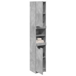 Berkfield Home Bathroom Cabinet Concrete Grey 32x34x188.5 cm Engineered Wood in Brown