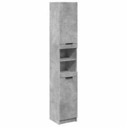 Berkfield Home Bathroom Cabinet Concrete Grey 32x34x188.5 cm Engineered Wood in Brown - thumbnail 2