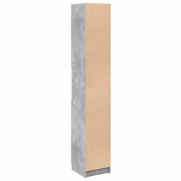 Berkfield Home Bathroom Cabinet Concrete Grey 32x34x188.5 cm Engineered Wood in Brown - thumbnail 6