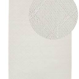 Wyld and Coco Handwoven Boho Wool-Cotton Area Rug 140 x 200 cm Off-White in White - Size: 140 cm x 200 cm - thumbnail 2