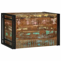 Berkfield Home Multicolour Storage Box 80 x 50 x 50 cm - Solid Reclaimed Wood - thumbnail 7