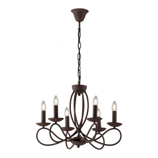 Netlighting GINEVRA 6 Light Chandeliers Corten 56x42cm in Brown - Size: 56x42 cm - image 1