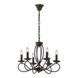 Netlighting GINEVRA 6 Light Chandeliers Corten 56x42cm in Brown - Size: 56x42 cm