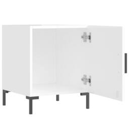 Berkfield Home Modern Bedside Cabinets 2 pcs High Gloss White 40x40x50 cm Engine - Size: 40 x 40 x 50 cm - thumbnail 6