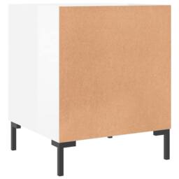 Berkfield Home Modern Bedside Cabinets 2 pcs High Gloss White 40x40x50 cm Engine - Size: 40 x 40 x 50 cm - thumbnail 8