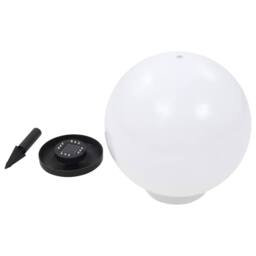 Berkfield Home Outdoor Solar Lamp LED Spherical 40 cm RGB in White - thumbnail 9