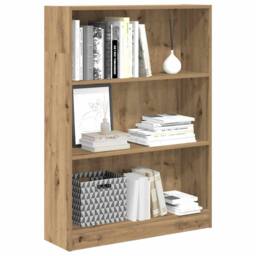 Berkfield Home Bookcase Artisian Oak 80x24x109 cm Engineered Wood in Brown - Size: 80 x 24 x 109 cm - thumbnail 4