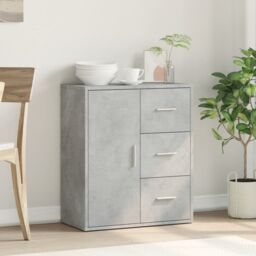 Berkfield Home Sideboard Concrete Grey 60x31x70 cm Engineered Wood - Size: 60 x 31 x 70 cm - thumbnail 3