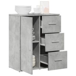 Berkfield Home Sideboard Concrete Grey 60x31x70 cm Engineered Wood - Size: 60 x 31 x 70 cm - thumbnail 4