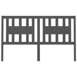 Berkfield Home Headboard Grey 166x4x100 cm Solid Wood Pine - Size: 166 x 4 x 100 cm - thumbnail 1