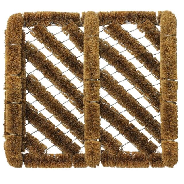 JVL Boot Shoe Scraper Coir Wire Door Mat, 30x35cm in Brown - Size: 30 cm x 35 cm - image 1