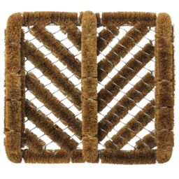 JVL Boot Shoe Scraper Coir Wire Door Mat, 30x35cm in Brown - Size: 30 cm x 35 cm - thumbnail 4