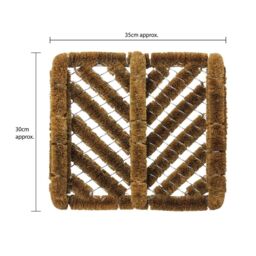 JVL Boot Shoe Scraper Coir Wire Door Mat, 30x35cm in Brown - Size: 30 cm x 35 cm - thumbnail 5