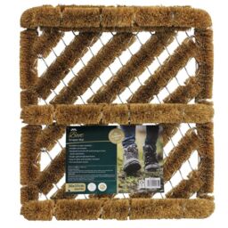 JVL Boot Shoe Scraper Coir Wire Door Mat, 30x35cm in Brown - Size: 30 cm x 35 cm - thumbnail 3