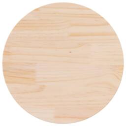 Berkfield Home Table Top Ã˜50x2.5 cm Solid Wood Pine in Natural - Size: 50x2.5 cm - thumbnail 2