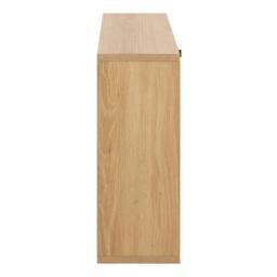 Wyld Haus Bjork Natural Oak Shoe Cabinet 1 Door Black Panel - thumbnail 4