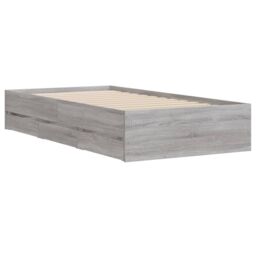 Berkfield Home Bed Frame with Drawers without Mattress Grey Sonoma 90x190 cm Single - thumbnail 4