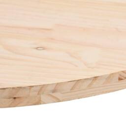 Berkfield Home Table Top 70x35x2.5 cm Solid Wood Pine Oval in Light Tan - thumbnail 6