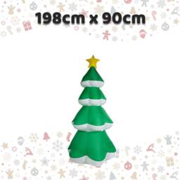 VFM e-Store Christmas Tree Inflatable Decoration 198cm x 90cm Green X 1 - Size: 198 cm x 90 cm - thumbnail 2