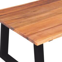 Berkfield Home Sturdy Coffee Table Solid Acacia Wood 110x60x40 cm in Brown - Size: 110 x 60 x 40 cm - thumbnail 5