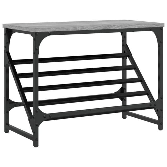 Berkfield Home Shoe Rack Grey Sonoma 60x30x45 cm Engineered Wood - Size: 60 x 30 x 45 cm - image 1