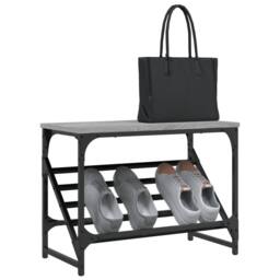 Berkfield Home Shoe Rack Grey Sonoma 60x30x45 cm Engineered Wood - Size: 60 x 30 x 45 cm - thumbnail 3