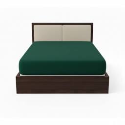 Snug City Satin Stripe Soft Touch Fitted Sheet 40cm Extra Deep Skirt Bed Linen in Green - Size: King - thumbnail 3