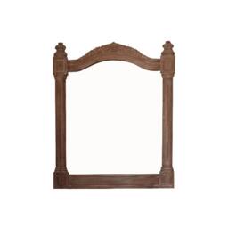 Lock Stock and Barrel Furniture Ltd Belle French Weathered Mirror - Teak - L3 x W50 x H60 cm in Brown